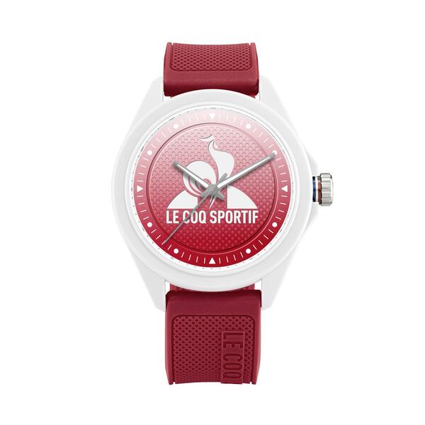 ルコックスポルティフ レディース アクセサリー 腕時計 モノクロ Le Coq Sportif Homme Monochrome Digital Watch White/Red ホワイト