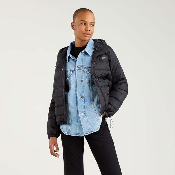 リーバイス レディース アウター ジャケット・ブルゾン Levis Edie Packable Jacket Black ブラック