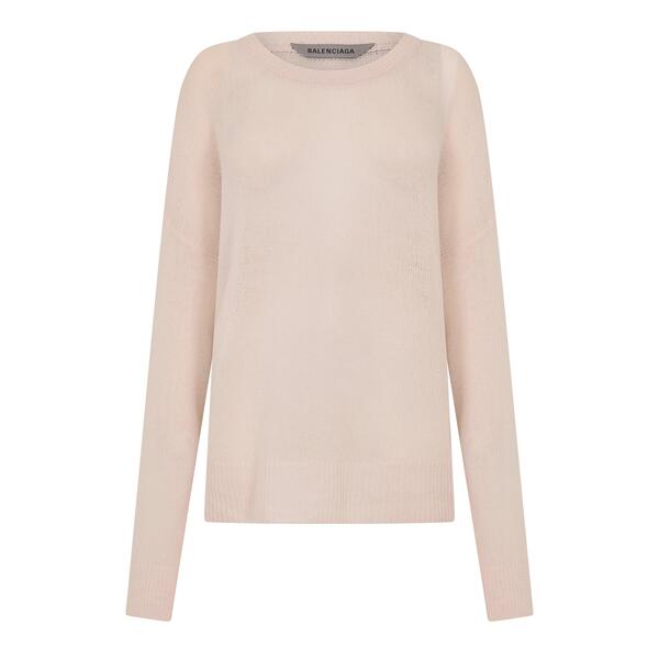 バレンシアガ レディース アウター 編み物・プルオーバー 労働者の一団のど首 Balenciaga Women\u0027s Crew Neck Jumper Dusty Pink さくら色