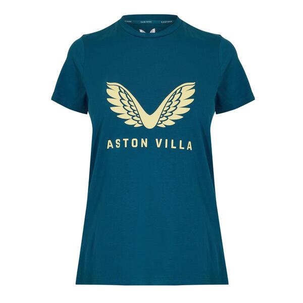 カストル レディース トップス Tシャツ Castore Women's Aston Villa Short Sleeve Licensed T-Shirt Deep Dive