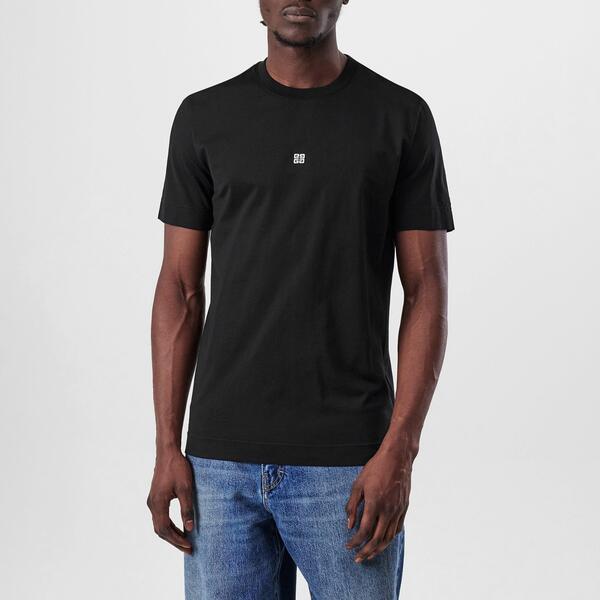 ジバンシー メンズ トップス プルオーバー 刺しゅう GIVENCHY Embroidered 4g T-Shirt Black 黒いこと
