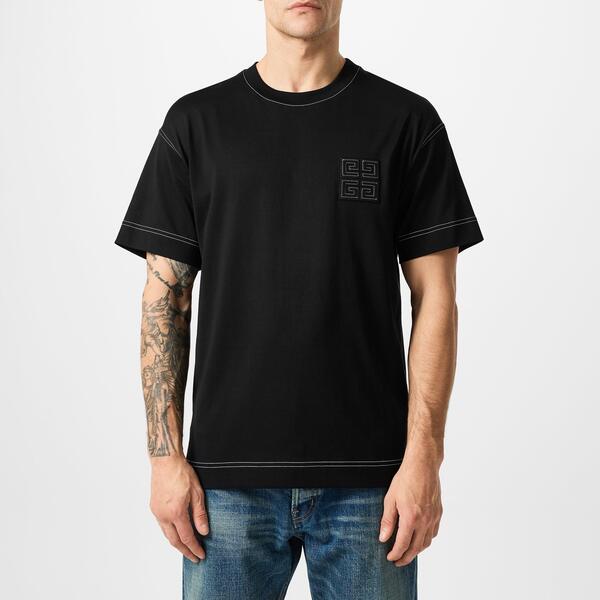 ジバンシー メンズ トップス ティーシャツ GIVENCHY Men\u0027s Boxy T-Shirt Black 黒いこと Tシャツ・カットソー-メンズファッション-トップス
