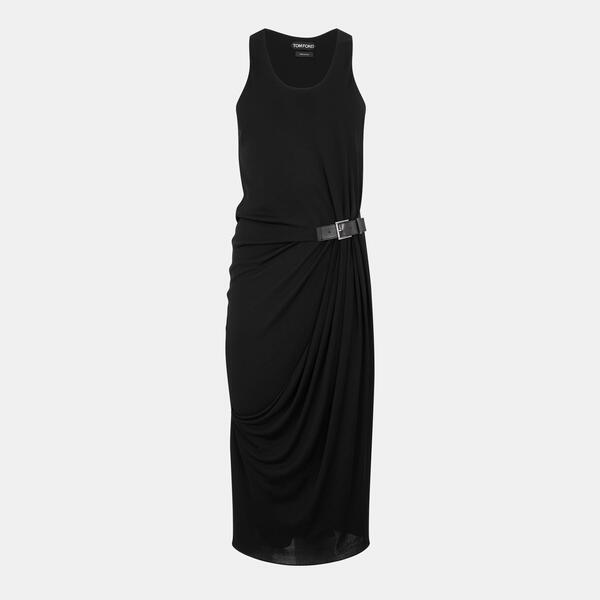 トム・ジェラルド・r・フォード レディース トップス プルオーバー マキシ衣装 プルオーバー マキシ Tom Ford Women\u0027s TF Jersey Long Maxi Dress Black 黒いこと