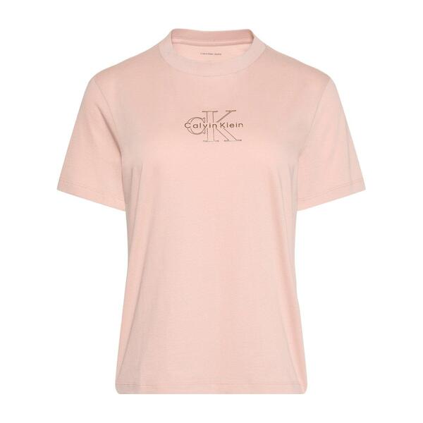 カルバンクライン レディース トップス プルオーバー ロゴタイプ Calvin Klein Jeans Womens Logo T-Shirt Foil Tuscan 62