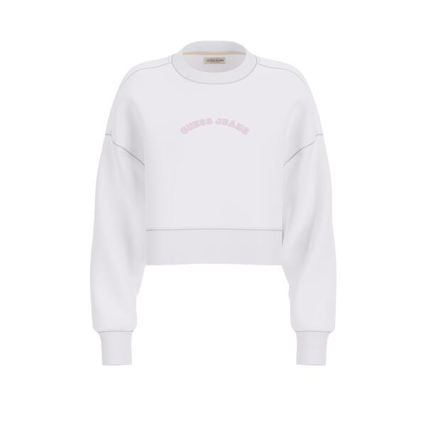 ゲス レディース アウター パーカー・スウェット シャツ Guess Women's Crew Sweatshirt White ホワイト|ReVida 店
