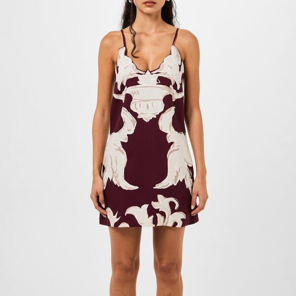 ヴァレンティノ レディース トップス 衣裳 ミニ Valentino Metamorphos Couture Mini Dress Amarone/Perla ワンピース-レディースファッション