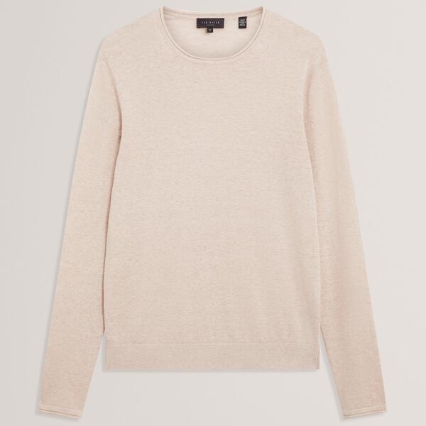 テッドベーカー メンズ アウター 編み物・プルオーバー 労働者の一団のど頚 リネン Ted Baker Men\u0027s Linen Blend Crew Neck Jumper TAUPE トープ