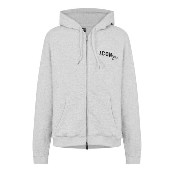 ディースクエアード メンズ アウター パーカー・スウェット DSquared2 Men\u0027s Zip Hoodie Grey Melange 薄墨色