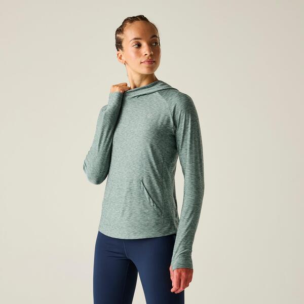 デアツービー レディース アウター パーカー・スウェット 刷り上げる Dare 2b Womensprint Quick-Drying UPF 40+ Hoodie Glaciergreen レディースファッション-トップス