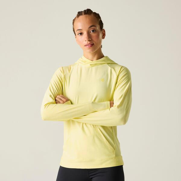 デアツービー レディース アウター パーカー・スウェット 刷り上げる Dare 2b Womensprint Quick-Drying UPF 40+ Hoodie Wax Yellow 黄み トップス-レディースファッション-パーカー