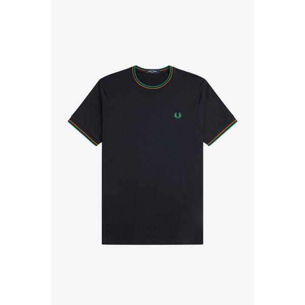 フレッドペリー メンズ トップス Tシャツ Fred Perry Twin Tipped T-Shirt D Caramel 86B|ReVida 店