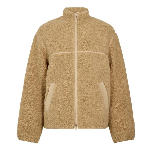 メゾンキツネ メンズ アウター ジャケット・ブルゾン フリース Maison Kitsune Men's Fleece Sherpa Jacketan Beige タン｜ReVida 店