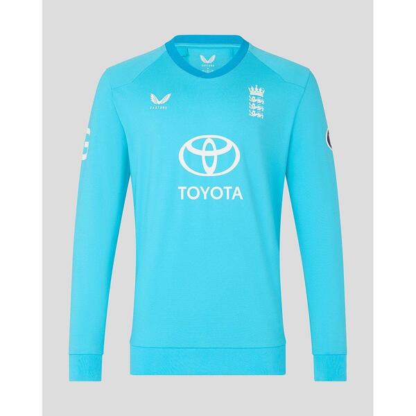 カストル メンズ アウター 編み物・スウェーター Castore Mens 26/27 England Cricket ODI Jumper Airy Blue 青色