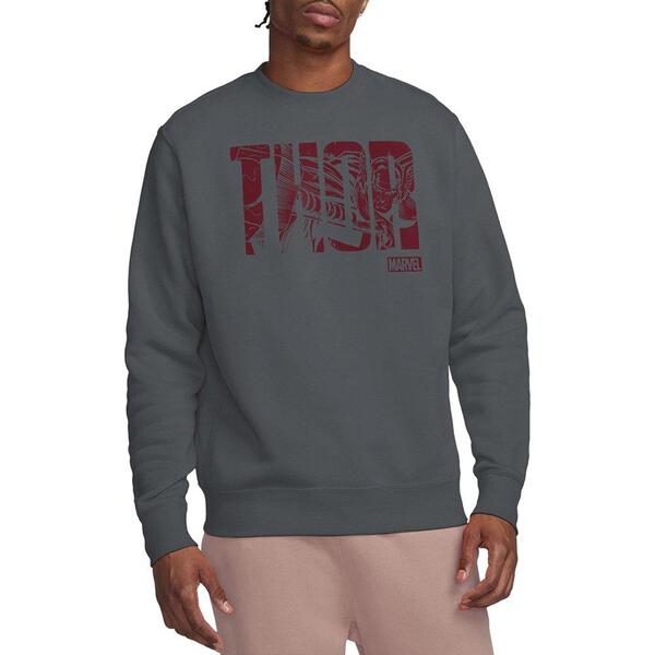 マーベル メンズ アウター パーカー・スウェット シャツ Marvel Thor Text Sweatshirt Grey グレー|ReVida 店