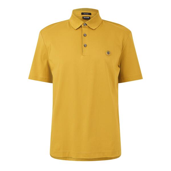 元締め メンズ トップス スポーツシャツ Boss Mens BOSS BLACK Parris Polo Signature Monogram Shirt Gold 714 ゴールド