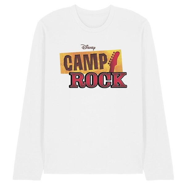 ウォルトディズニー メンズ トップス プルオーバー ロゴタイプ Disney Camp Rock Classic Logo Long Sleeve T Shirt White 白いこと