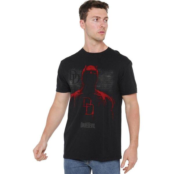 マーベル メンズ トップス プルオーバー Marvel Daredevil Man Without Fear Paint Shirt Black 黒いこと