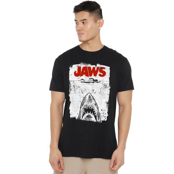 ユニバーサル メンズ トップス プルオーバー Universal Jaws Amity Island Ink Block T Shirt Black 黒いこと