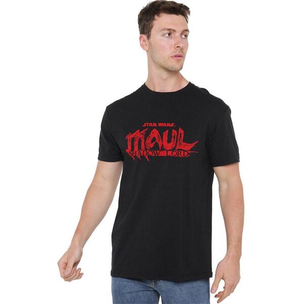 はやりっ児 ウォーズ メンズ トップス プルオーバー ロゴタイプ Star Wars Maul Shadow Lord Red Logo T Shirt Black 黒いこと