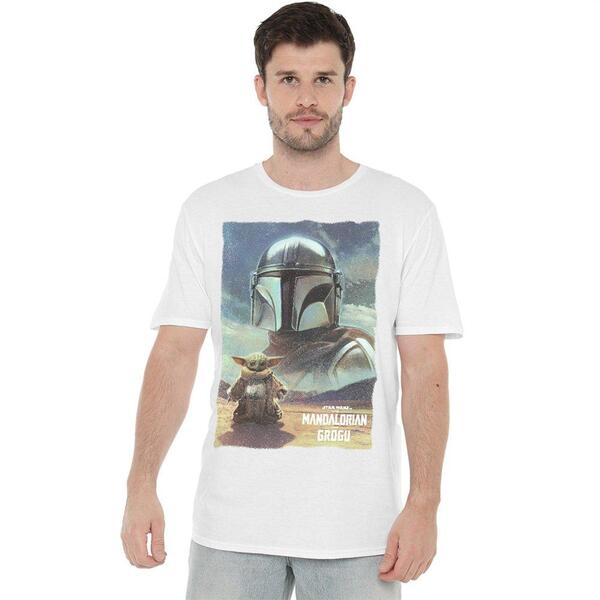 はやりっ児 ウォーズ メンズ トップス プルオーバー Star Wars The Mandalorian Grogu Worn Poster T Shirt White 白いこと