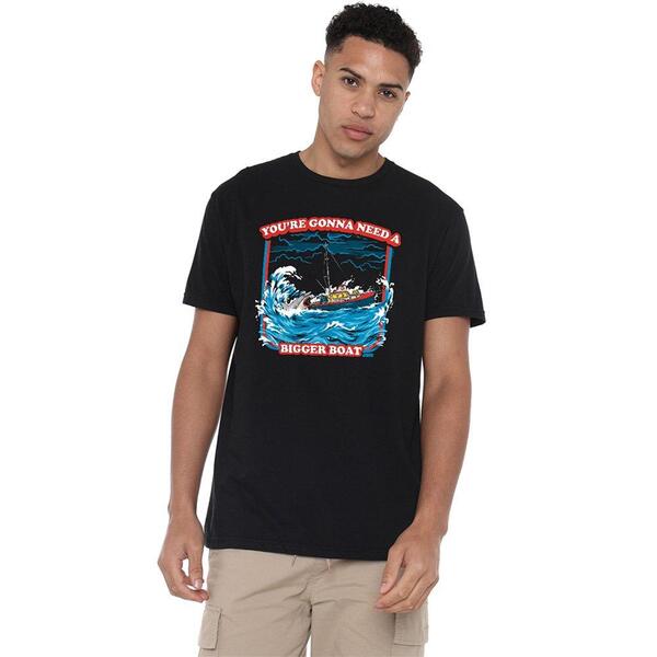ユニバーサル メンズ トップス プルオーバー Universal Jaws Bigger Boat Retro T Shirt Black 黒いこと