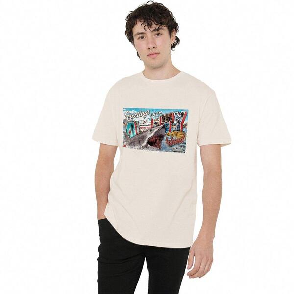 ユニバーサル メンズ トップス プルオーバー Universal Jaws Amity Island Postcard T Shirt Natural