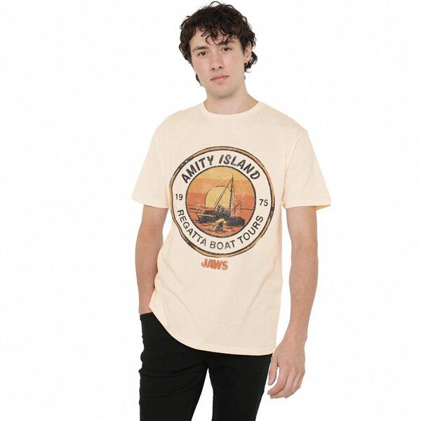 ユニバーサル メンズ トップス プルオーバー Universal Jaws Amity Island Boatours T Shirt Natural
