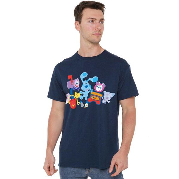ニコロデオン メンズ トップス プルオーバー Nickelodeon Blues Clues (Classic) Friend Party Unisex T Shirt Navy 米国海軍