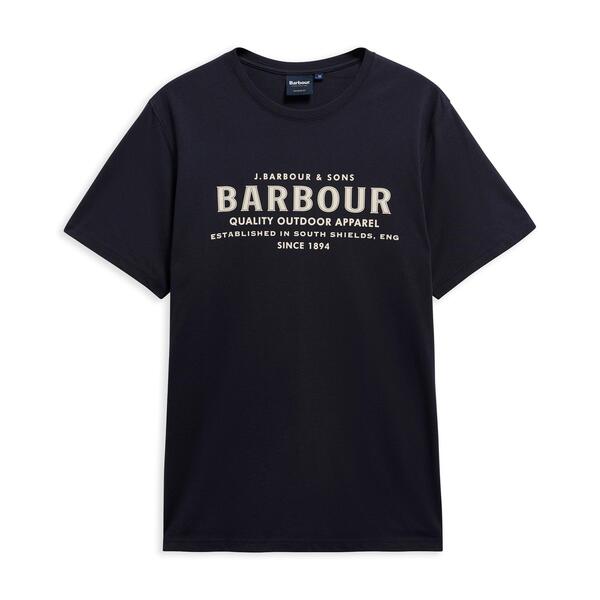 バブアー メンズ トップス Tシャツ Barbour Men's T-Shirt Dark Navy NY74 ネイビー|ReVida 店