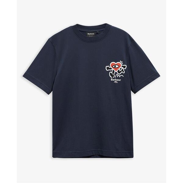バブアー メンズ トップス Tシャツ Barbour Men's T-Shirt Navy NY91 ネイビー|ReVida 店
