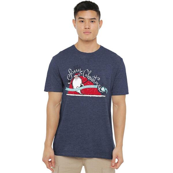 ウォルトディズニー メンズ トップス プルオーバー Disney Nightmare Before Christmascary Christmas T Shirt Navy 米国海軍