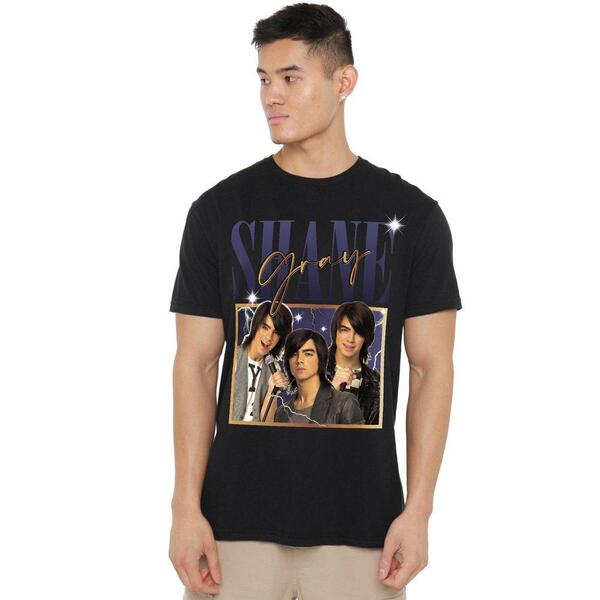 ウォルトディズニー メンズ トップス プルオーバー Disney Camp Rock Shane Montage T Shirt Black 黒いこと