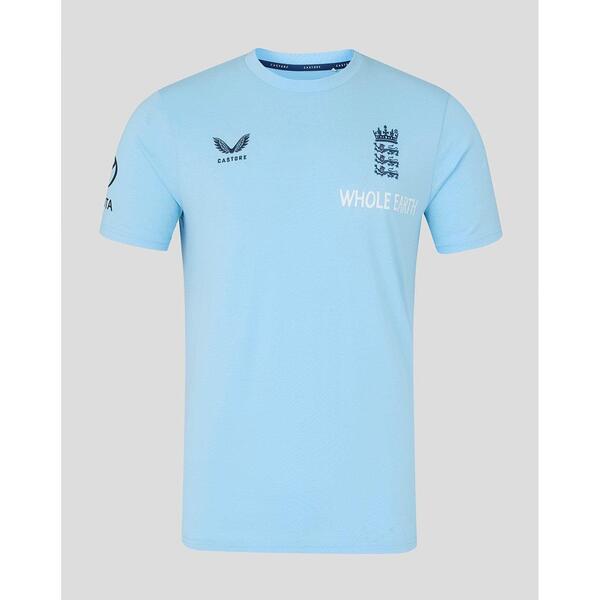 カストル メンズ トップス プルオーバー 労働者の一団のど首 Castore Mens 26/27 England Cricket Crew Neck T-Shirt Airy Blue 青色