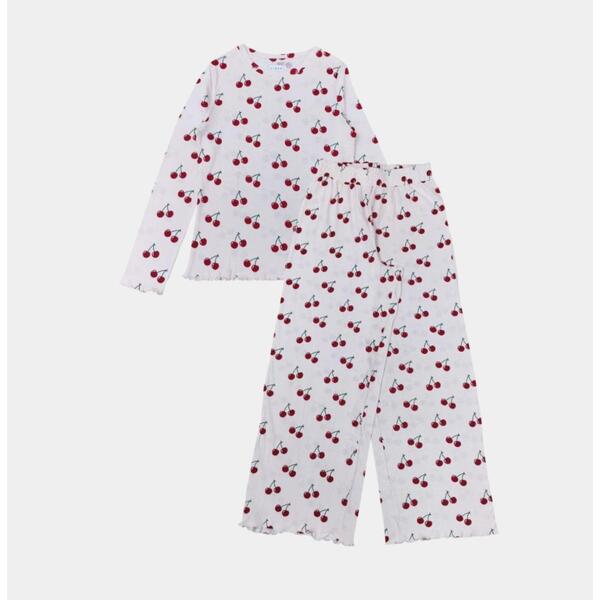 リネアペレディース アンダー御召しもの ナイト爵御召しもの 綿織物 Linea Women\u0027star Cotton Long Sleeve Pyjama Sets Cherry