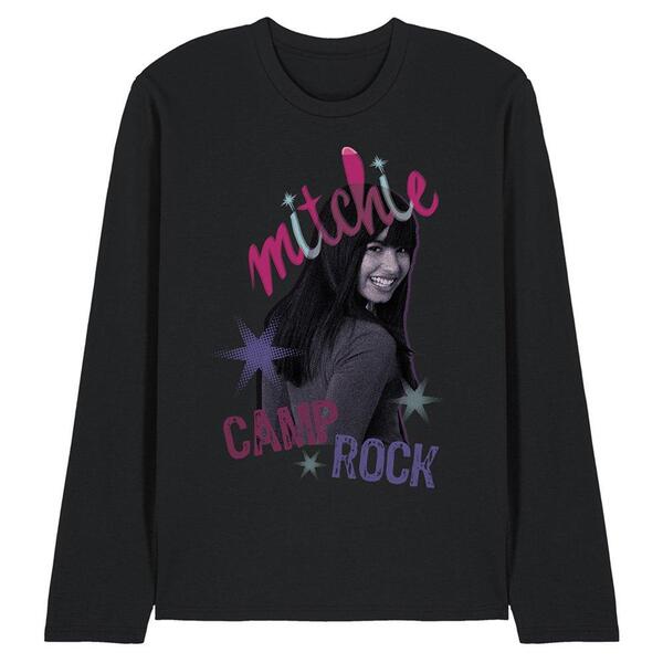 ウォルトディズニー メンズ トップス プルオーバー Disney Camp Rock Mitchie Airbrush Long Sleeve T Shirt Black 黒いこと