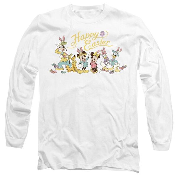 ウォルトディズニー メンズ トップス プルオーバー Disney Mickey Mouse Friends Happy Easter With Bunny Hats White 白いこと