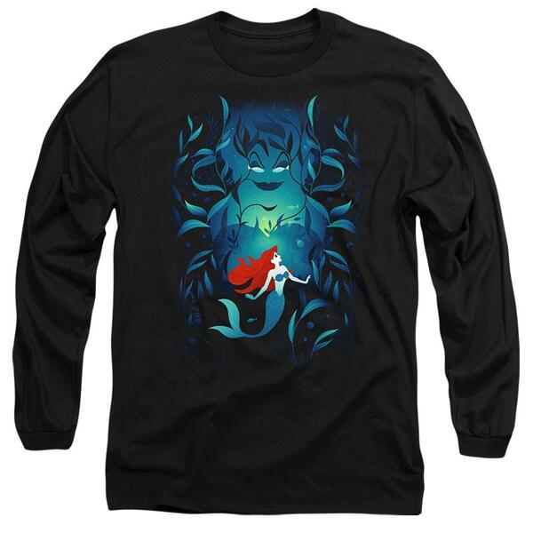 ウォルトディズニー メンズ トップス プルオーバー Disney The Little Mermaid Ursularielong Sleeve T-Shir Black 黒いこと
