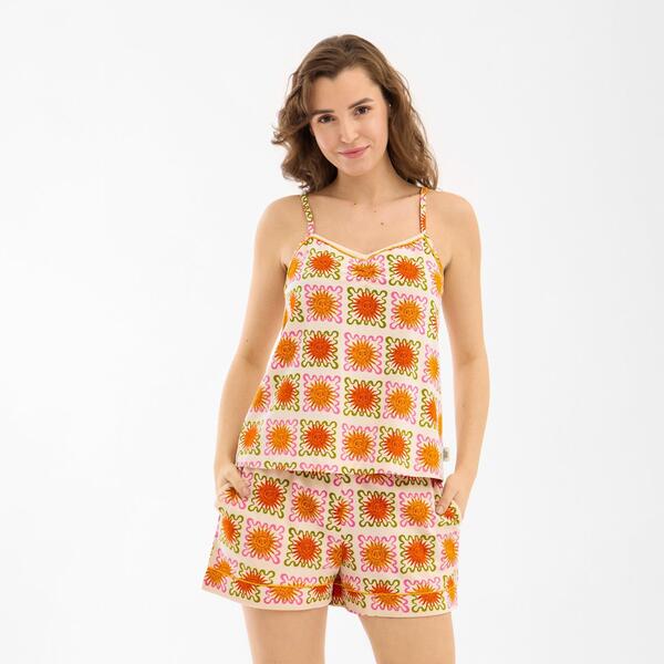 チェルシーピア レディース アンダーお召しもの ナイト爵お召しもの Chelsea Peers Women\u0027s Cami Pyjama Set Siesta Cami