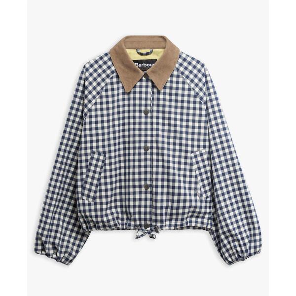 バブアー レディース アウター 上衣・上衣 Barbour Womens Barn Jacket Ging Navy/ Nt 米国海軍