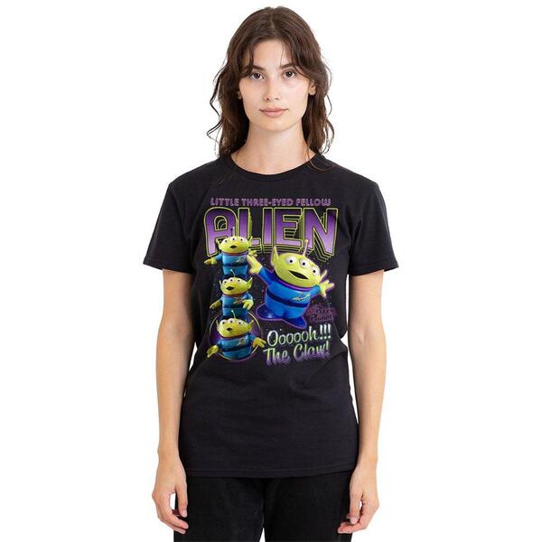 ウォルトディズニー レディース 下つ方スコート プルオーバー Disney Toy Story Claw Alien Homage T Shirt Black 黒いこと