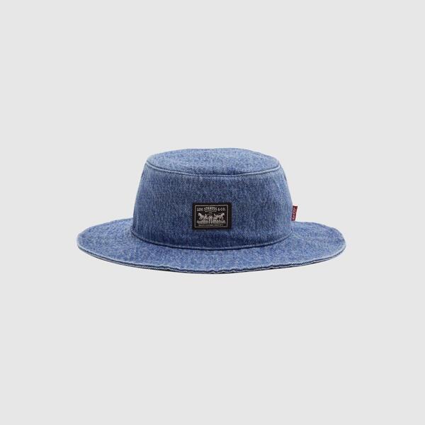 リーヴァイズジーンズ レディース 付属物 鳥打ち帽 Levisummer Drawstring Bucket Hat O Denim ジーンズ