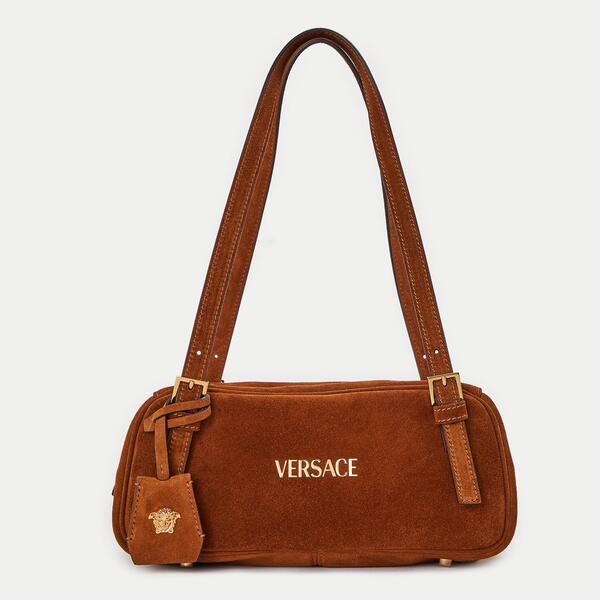ヴェルサーチ レディース 御徒面子 Versace Women\u0027shoulder Bag Tobacco Suede