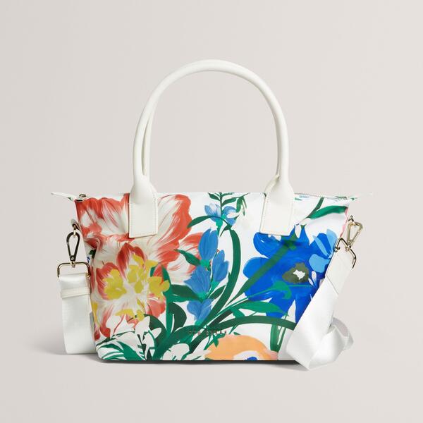 テッドベーカー レディース 御徒面子 刷り上げる Ted Baker Ted Baker Printed Tote Bag White 白いこと