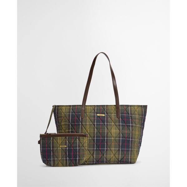 バブアー レディース 御徒面子 キルティング Barbour Womens Wetherham Quilted Tartan Tote Bag Classic Tartan