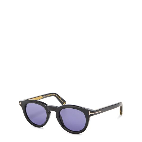 トム・ジェラルド・r・フォード メンズ 付属物 サングラス・アイウェア Tom Ford Men\u0027s Round Sunglasses Blue/Black 黒いこと