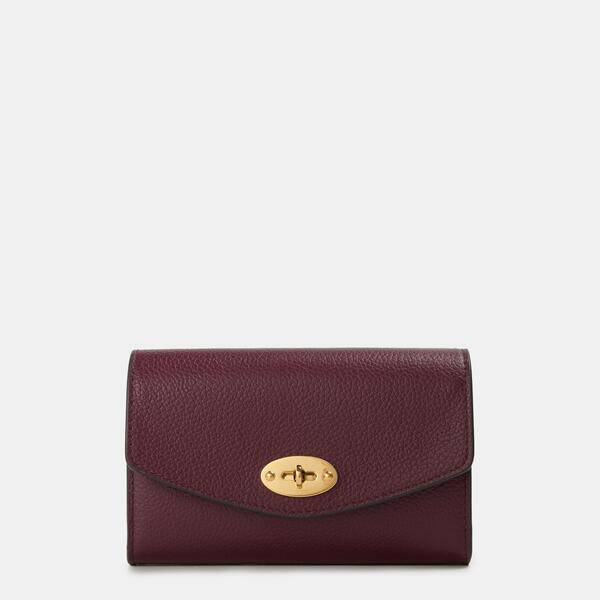 マル木ノ実 レディース 付属物 金入れ Mulberry Darley Wallet Black Cherry 黒いこと