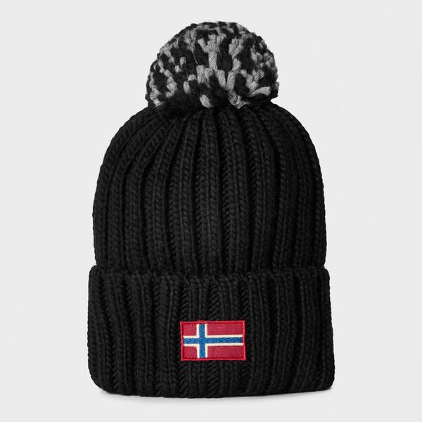 ナパピリ レディース 付属物 鳥打ち帽 Napapijri Semiury Bobble Hat Ladies Black 黒いこと