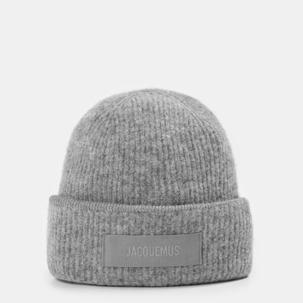 ジャクエムス レディース 付属物 鳥打ち帽 Jacquemus Gros Grain Beanie Dark Grey 薄墨色