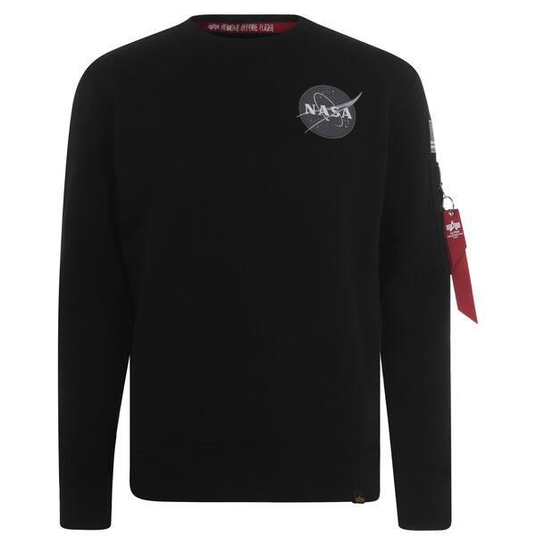 アルファインダストリーズ メンズ アウター パーカー・スウェット スウェーター Alpha Industriespace Shuttle Sweater 03 Black 黒いこと