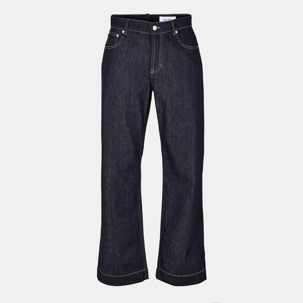 アレキサンダー・マックイーン メンズ ボトムス デニムパンツ ワイドレッグ ジーンズ Alexander McQueen Wide Leg Denim Jeans Indigo インディゴ|ReVida 店